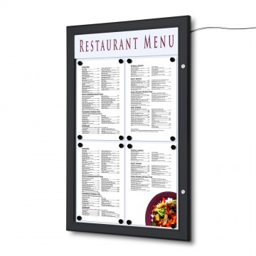 Gabloty na menu, gabloty LED do restauracji